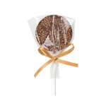 A round lollipop made of milk chocolate, 25 g