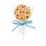 Round lollipop made of white chocolate, 25 g