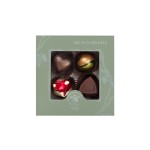 Gift box with 4 pralines - green