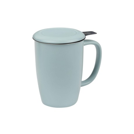 Porcelain mug with stainless steel strainer and lid - Kai, 440 ml