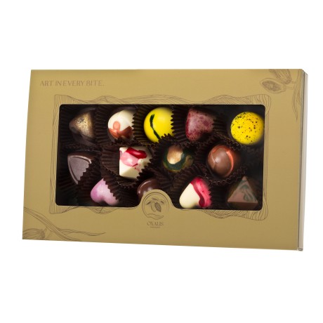 Gift box with 13 pralines - gold