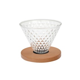 glass dripper with wooden ring - Diamond
