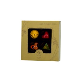 Gift box with 4 pralines - gold