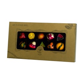 Gift box with 10 pralines - gold
