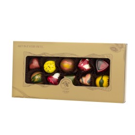 Gift box with 10 pralines - gold