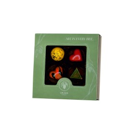 Gift box with 4 pralines - green