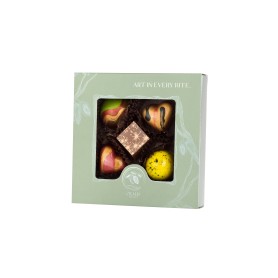 Gift box with 4 pralines - green